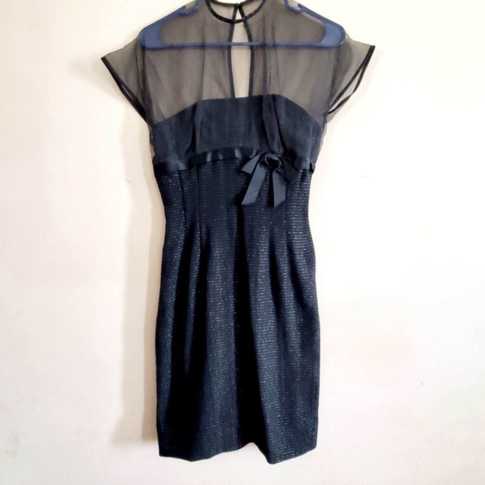MR.MORT 1952 ILLUSION LITTLE BLACK COCKTAIL DRESS PINUP LBD